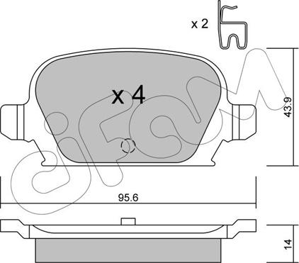 Cifam 822-541-0 - Тормозные колодки, дисковые, комплект unicars.by