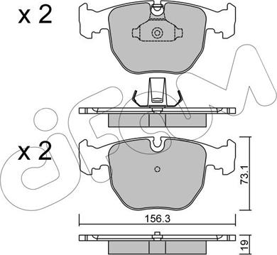 Cifam 822-559-0 - Тормозные колодки, дисковые, комплект unicars.by