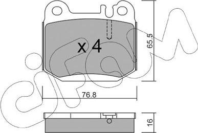 Cifam 822-564-0 - Тормозные колодки, дисковые, комплект unicars.by