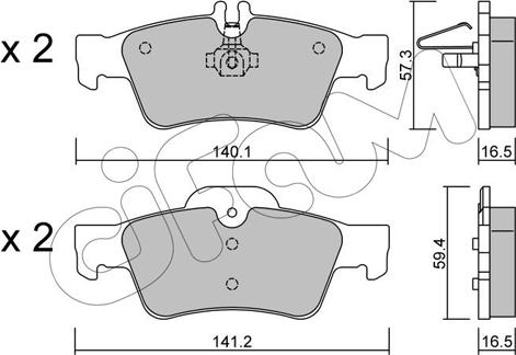 Cifam 822-568-0 - Тормозные колодки, дисковые, комплект unicars.by