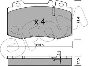 Cifam 822-563-0 - Тормозные колодки, дисковые, комплект unicars.by