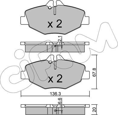 Cifam 822-562-0 - Тормозные колодки, дисковые, комплект unicars.by