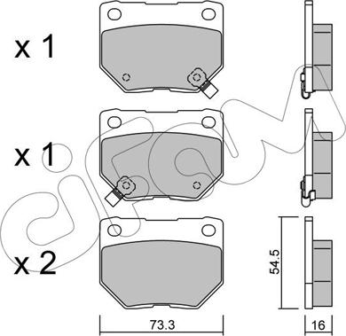 Cifam 822-501-0 - Тормозные колодки, дисковые, комплект unicars.by