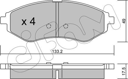 Cifam 822-508-0 - Тормозные колодки, дисковые, комплект unicars.by