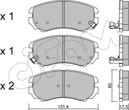 Cifam 822-503-0 - Тормозные колодки, дисковые, комплект unicars.by