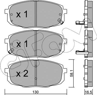 Cifam 822-513-0 - Тормозные колодки, дисковые, комплект unicars.by