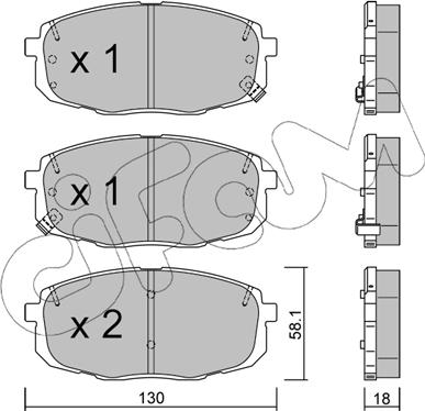 Cifam 822-513-1 - Тормозные колодки, дисковые, комплект unicars.by