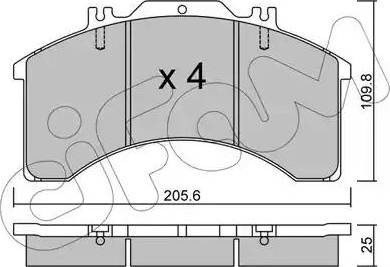 Cifam 822-580-0 - Тормозные колодки, дисковые, комплект unicars.by