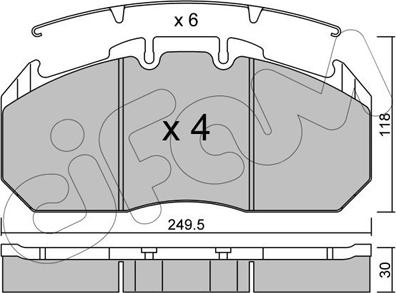 Cifam 822-587-0 - Тормозные колодки, дисковые, комплект unicars.by