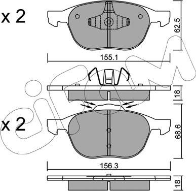 Cifam 822-534-1 - Тормозные колодки, дисковые, комплект unicars.by