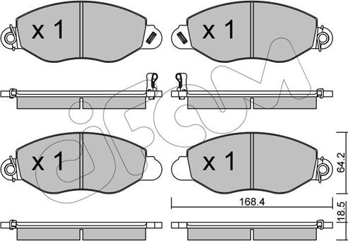 Cifam 822-536-0 - Тормозные колодки, дисковые, комплект unicars.by