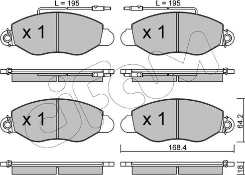 Cifam 822-536-1 - Тормозные колодки, дисковые, комплект unicars.by