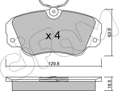 Cifam 822-538-0 - Тормозные колодки, дисковые, комплект unicars.by