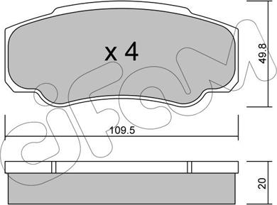 Cifam 822-532-0 - Тормозные колодки, дисковые, комплект unicars.by