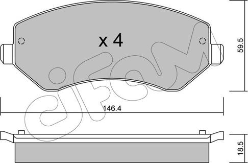 Cifam 822-524-0 - Тормозные колодки, дисковые, комплект unicars.by