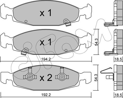 Cifam 822-525-0 - Тормозные колодки, дисковые, комплект unicars.by