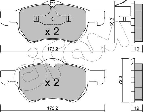 Cifam 822-523-0 - Тормозные колодки, дисковые, комплект unicars.by