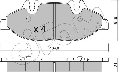 Cifam 822-575-0 - Тормозные колодки, дисковые, комплект unicars.by