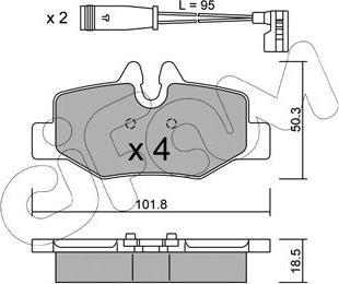 Cifam 822-576-0K - Тормозные колодки, дисковые, комплект unicars.by