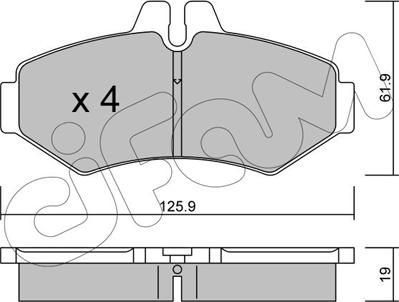 Cifam 822-572-0 - Тормозные колодки, дисковые, комплект unicars.by