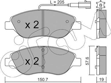 Cifam 822-577-1 - Тормозные колодки, дисковые, комплект unicars.by