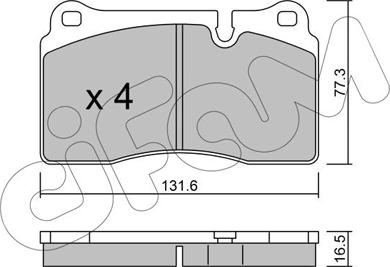 Cifam 822-695-0 - Тормозные колодки, дисковые, комплект unicars.by