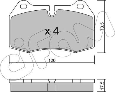 Cifam 822-645-0 - Тормозные колодки, дисковые, комплект unicars.by