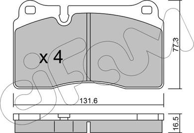 Cifam 822-659-0 - Тормозные колодки, дисковые, комплект unicars.by