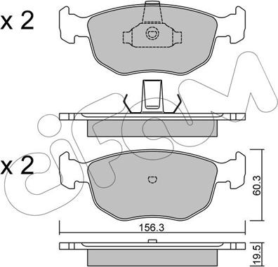 Cifam 822-656-0 - Тормозные колодки, дисковые, комплект unicars.by