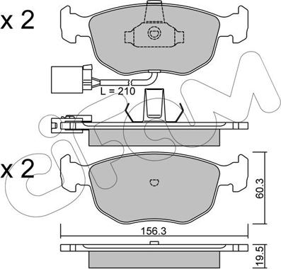 Cifam 822-656-1 - Тормозные колодки, дисковые, комплект unicars.by