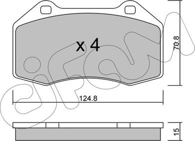 Cifam 822-651-0 - Тормозные колодки, дисковые, комплект unicars.by