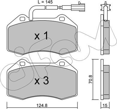 Cifam 822-651-1 - Тормозные колодки, дисковые, комплект unicars.by