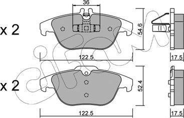 Cifam 822-666-0 - Тормозные колодки, дисковые, комплект unicars.by