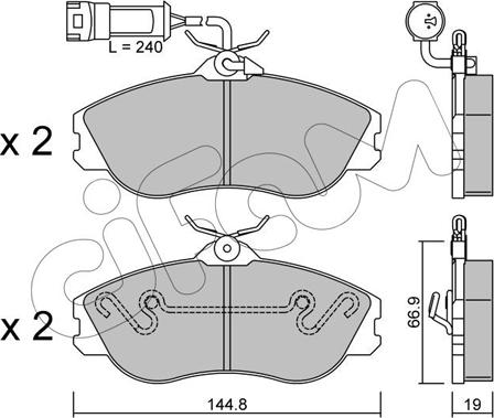 Cifam 822-663-1 - Тормозные колодки, дисковые, комплект unicars.by