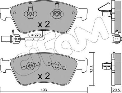 Cifam 822-662-0 - Тормозные колодки, дисковые, комплект unicars.by