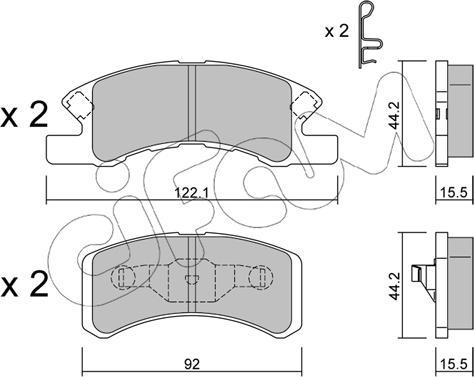 Cifam 822-605-0 - Тормозные колодки, дисковые, комплект unicars.by