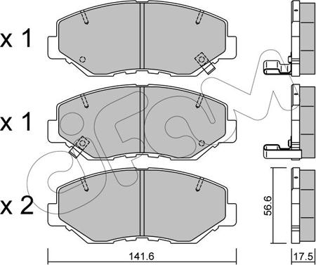 Cifam 822-606-0 - Тормозные колодки, дисковые, комплект unicars.by