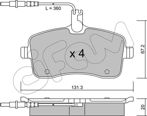 Cifam 822-600-0 - Тормозные колодки, дисковые, комплект unicars.by