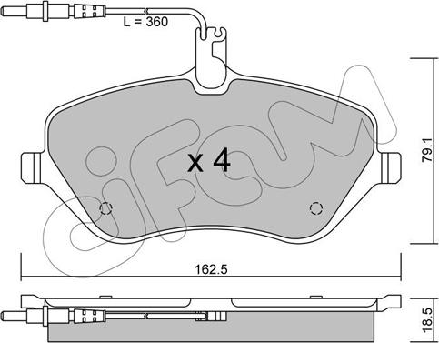 Cifam 822-601-0 - Тормозные колодки, дисковые, комплект unicars.by