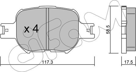 Cifam 822-614-0 - Тормозные колодки, дисковые, комплект unicars.by