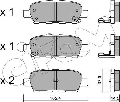 Cifam 822-612-0 - Тормозные колодки, дисковые, комплект unicars.by