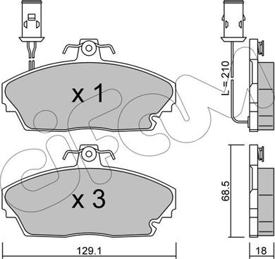 Cifam 822-689-0 - Тормозные колодки, дисковые, комплект unicars.by