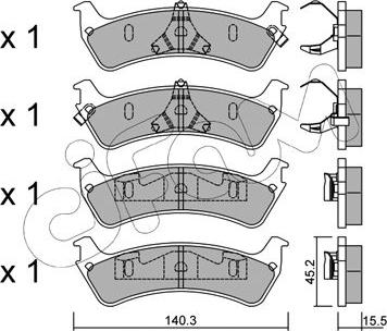 Cifam 822-684-0 - Тормозные колодки, дисковые, комплект unicars.by