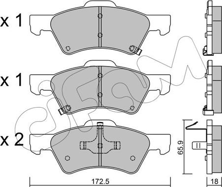 Cifam 822-623-0 - Тормозные колодки, дисковые, комплект unicars.by