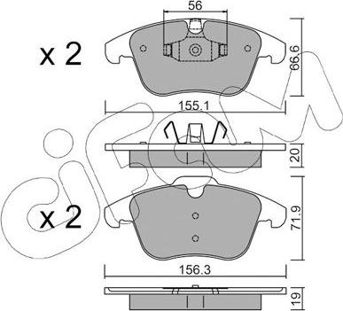 Cifam 822-675-0 - Тормозные колодки, дисковые, комплект unicars.by