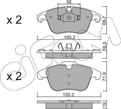 Cifam 822-675-3 - Тормозные колодки, дисковые, комплект unicars.by