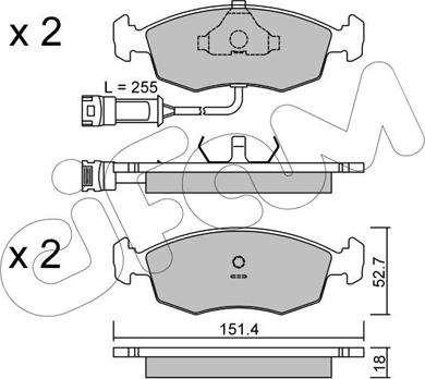 Cifam 822-094-0 - Тормозные колодки, дисковые, комплект unicars.by