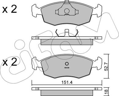 Cifam 822-094-2 - Тормозные колодки, дисковые, комплект unicars.by