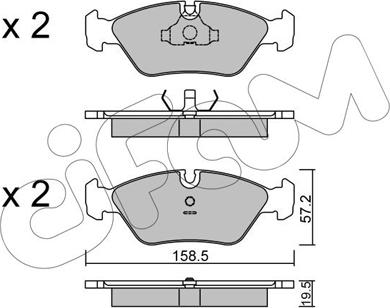 Cifam 822-091-0 - Тормозные колодки, дисковые, комплект unicars.by