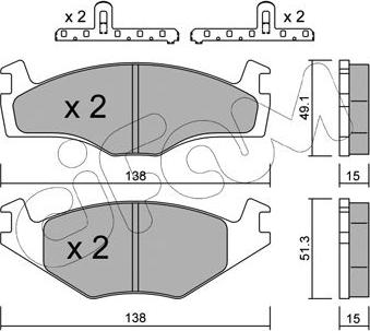 Cifam 822-045-0K - Тормозные колодки, дисковые, комплект unicars.by